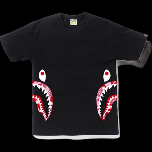 BAPE ABC Side Shark Tee Black/Pink