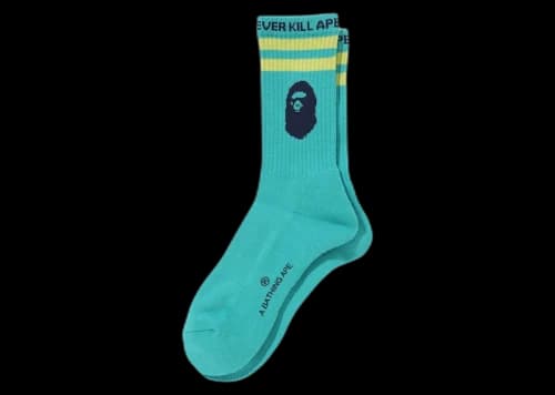 BAPE Ape Head Line Socks (SS24) Green