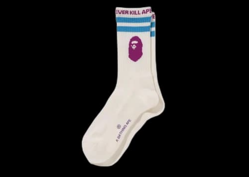 BAPE Ape Head Line Socks (SS24) White