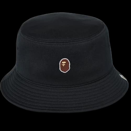 BAPE Ape Head One Point Bucket Hat Hat Black