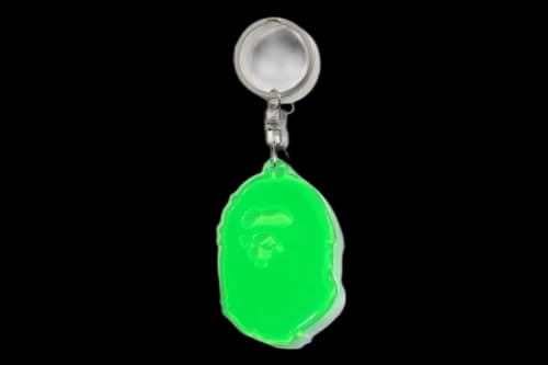BAPE Ape Head Reflective Keychain Green
