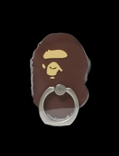 BAPE Ape Head Smartphone Ring Brown