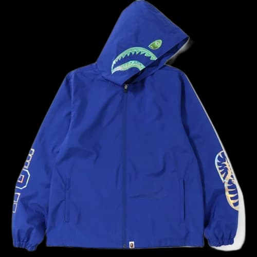 BAPE Aurora Shark Hoodie Jacket Blue