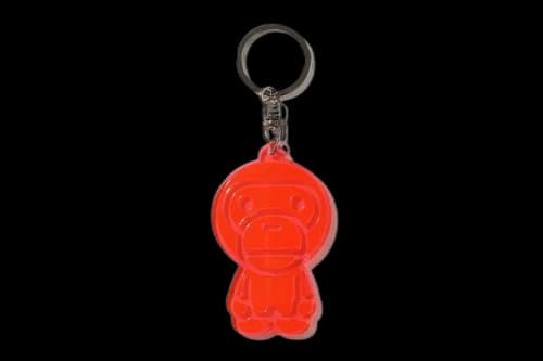 BAPE Baby Milo Reflective Keychain Orange