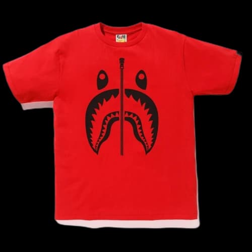 BAPE Bicolor Shark Tee Red/Black
