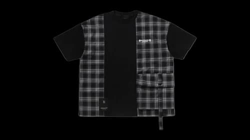 BAPE Black Checker Patchwork Tee Black