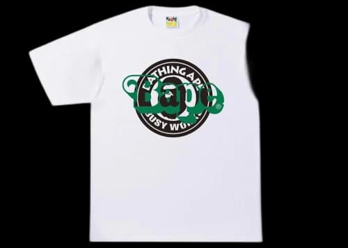 BAPE Busy Works Multi Print Tee White