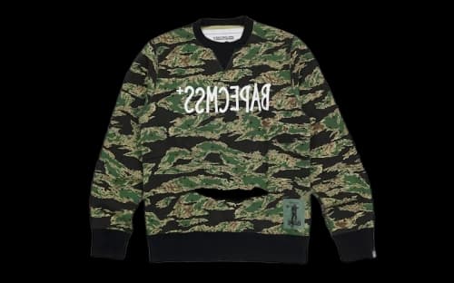 BAPE Common Sense Capsule Tiger Camo Sweatershirt Green
