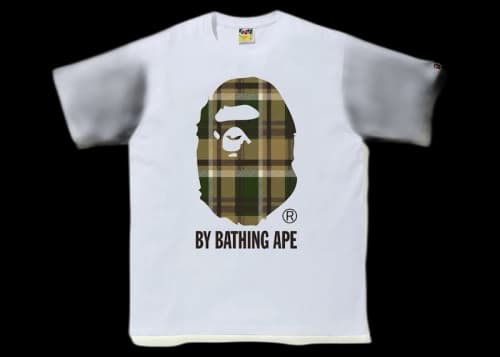 BAPE Check By Bathing Ape Tee (FW21) White/Green