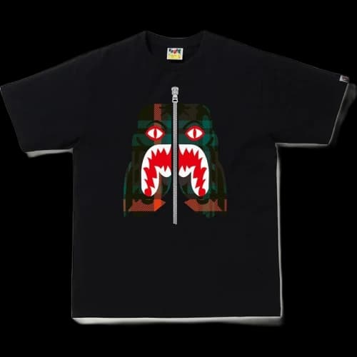 BAPE Check Tiger Tee Black/Green