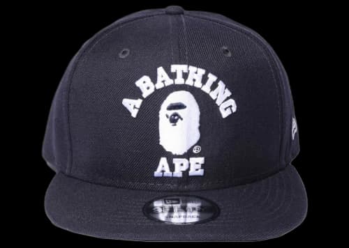 BAPE College New Era Snapback Cap Navy