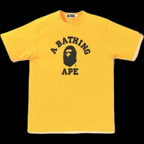 BAPE College Tee Yellow/Black