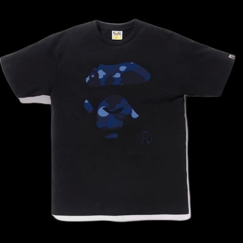 BAPE Color Camo Ape Face Tee Black/Blue