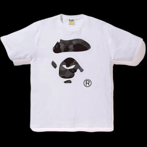 BAPE Color Camo Ape Face Tee White/Black