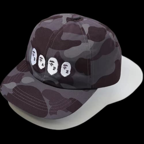 BAPE Color Camo Ape Head Panel Cap Burgundy