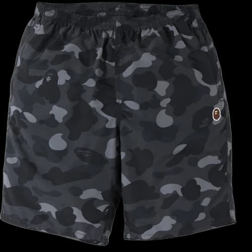 BAPE Color Camo Beach Shorts Black