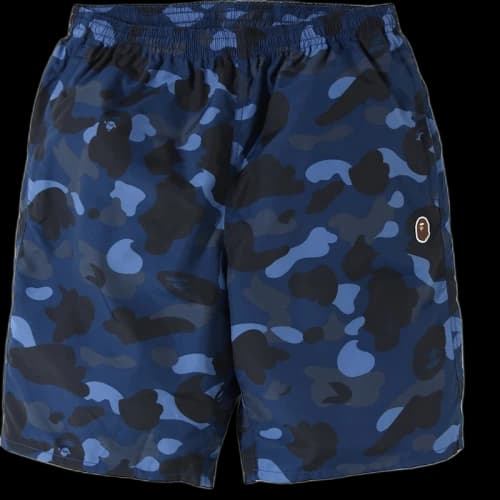 BAPE Color Camo Beach Shorts Navy