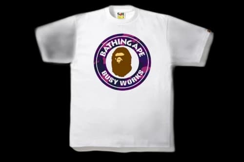 BAPE Color Camo Busy Works Tee White/Purple