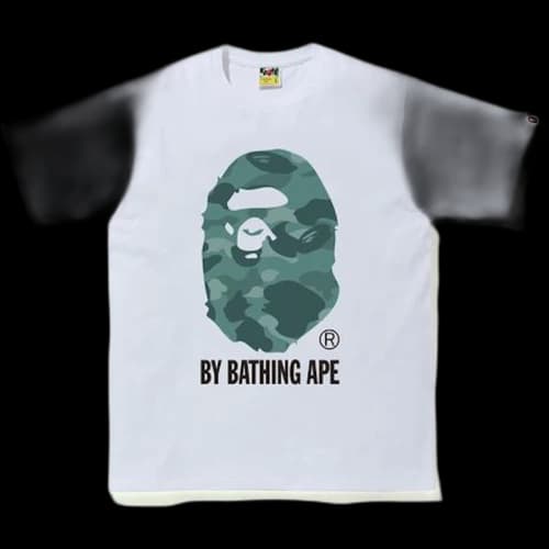 BAPE Color Camo by Bathing Ape Tee White/Green