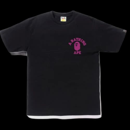 BAPE Color Camo College ATS Tee Black/Purple