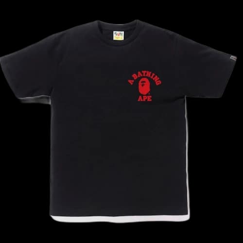 BAPE Color Camo College ATS Tee Black/Red