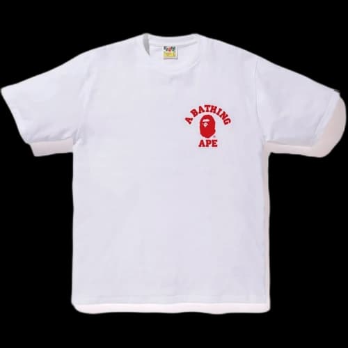 BAPE Color Camo College ATS Tee White/Red