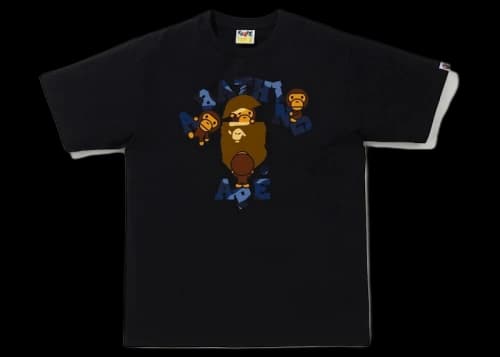 BAPE Color Camo College Milo Tee Black/Navy