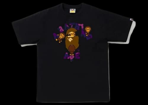 BAPE Color Camo College Milo Tee Black/Purple
