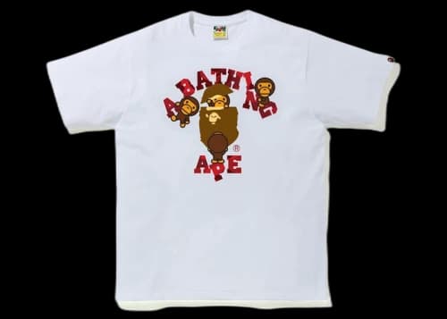 BAPE Color Camo College Milo Tee White/Red