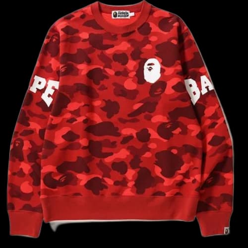 BAPE Color Camo Crewneck Crewneck Red