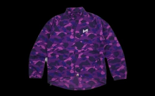 BAPE Color Camo Cycling Windbreaker Jacket Purple