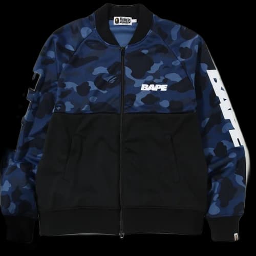 BAPE Color Camo Front Zip Jersey Blue