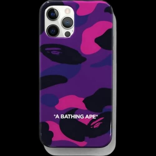 BAPE Color Camo iPhone 12/12 Pro Case Purple