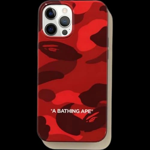 BAPE Color Camo iPhone 12 Pro Max Case Red