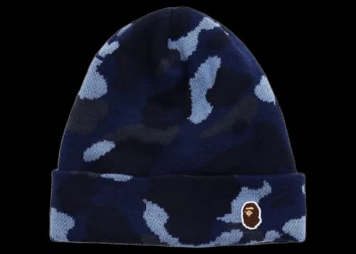 BAPE Color Camo Knit Cap Navy