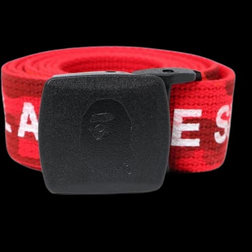 BAPE Color Camo Logo Gi Belt Belt Red