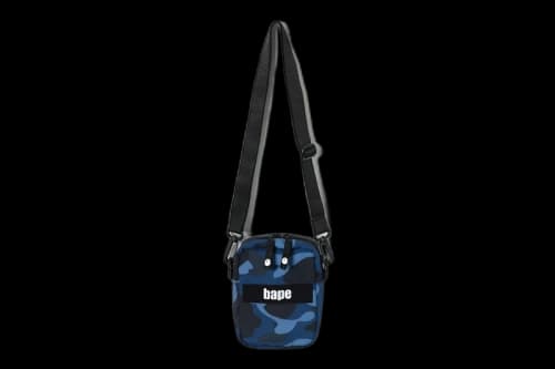BAPE Color Camo Military Shoulder Bag Blue