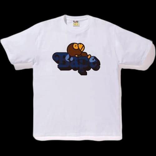 BAPE Color Camo Milo On Bape T-Shirt White/Navy