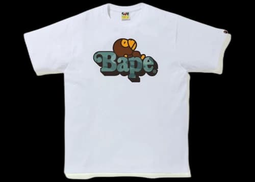 BAPE Color Camo Milo on Bape Tee White/Green