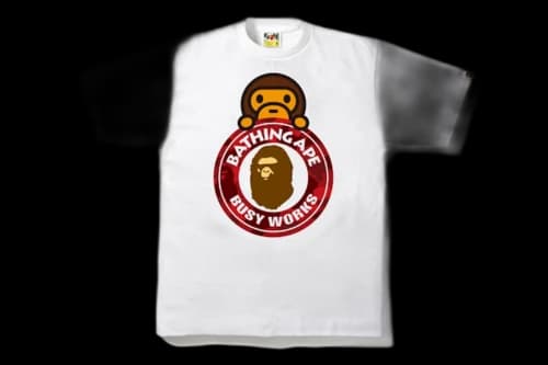BAPE Color Camo Milo On Busy Works Tee White/Red