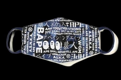 BAPE Color Camo Multi Logo Mask Navy