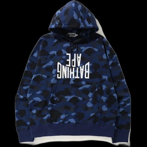 BAPE Color Camo NYC Logo Loose Fit Pullover Navy