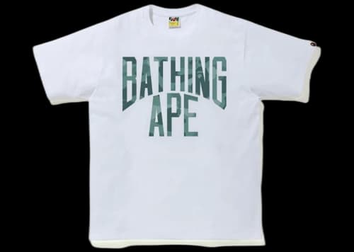 BAPE Color Camo NYC Logo Tee White/Green