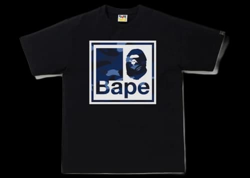 BAPE Color Camo Quadrangle Tee Black/Navy