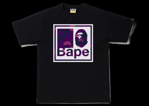 BAPE Color Camo Quadrangle Tee Black/Purple