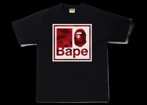 BAPE Color Camo Quadrangle Tee Black/Red