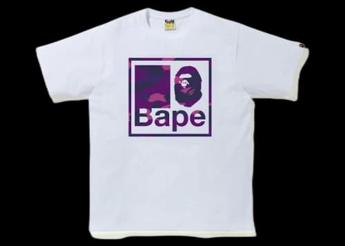 BAPE Color Camo Quadrangle Tee White/Purple