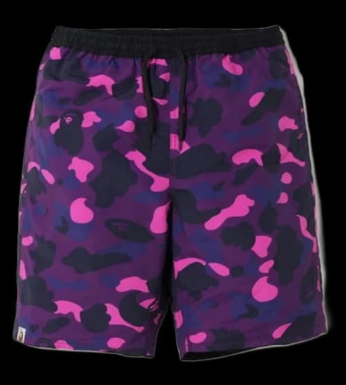 BAPE Color Camo Reversible Shorts Purple