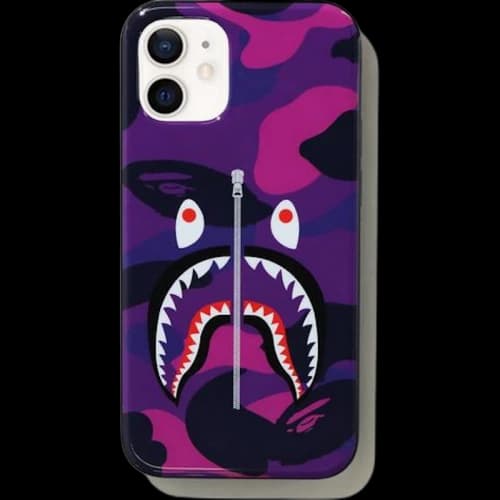BAPE Color Camo Shark iPhone 12 Mini Case Purple