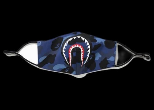 BAPE Color Camo Shark Mask (SS21) Navy